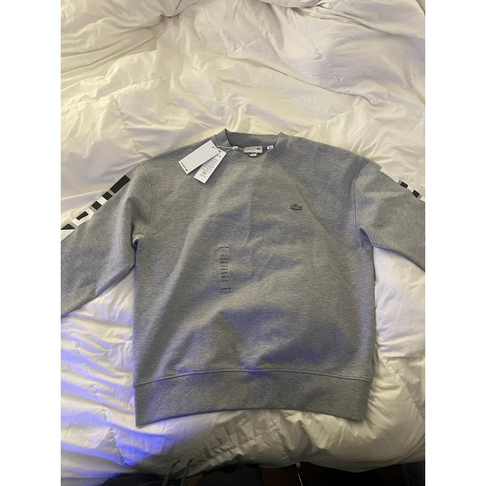 Lacoste Men's Loose Fit Reflective Print Sweatshirt size medium